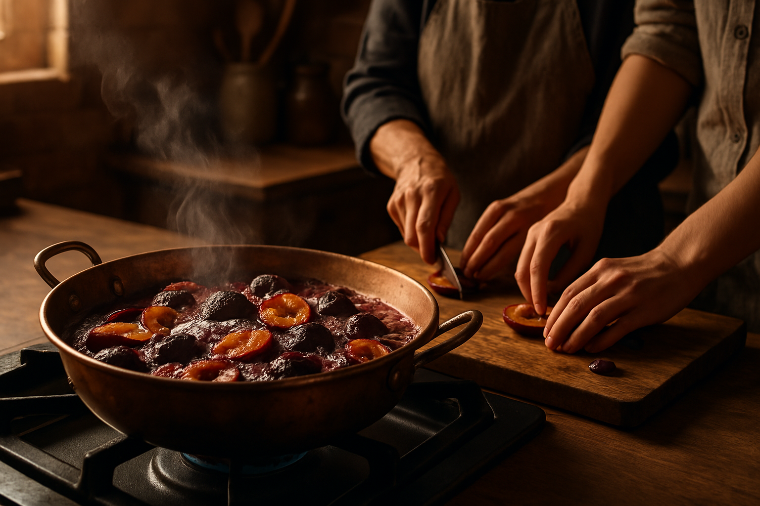 Evocative image for Plum Martini cocktail - Harvest Alchemy